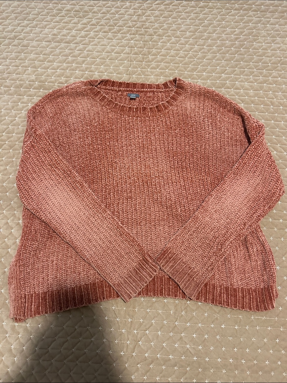 aerie Scoop Crewneck Sweater in Rosewood
